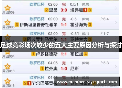 足球竞彩场次较少的五大主要原因分析与探讨 足球竞彩场次较少的五大主要原因分析与探讨